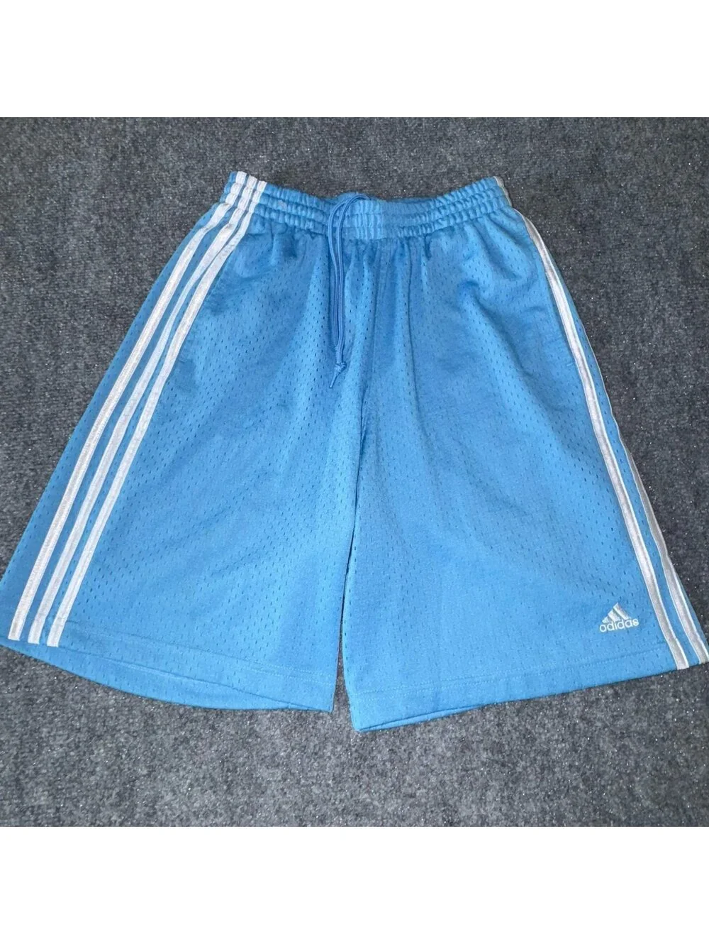 Adidas 2004 Grail Blue Mesh Baggy Hoop Shorts Mens SM/MD Vtg y2k 90s Rare